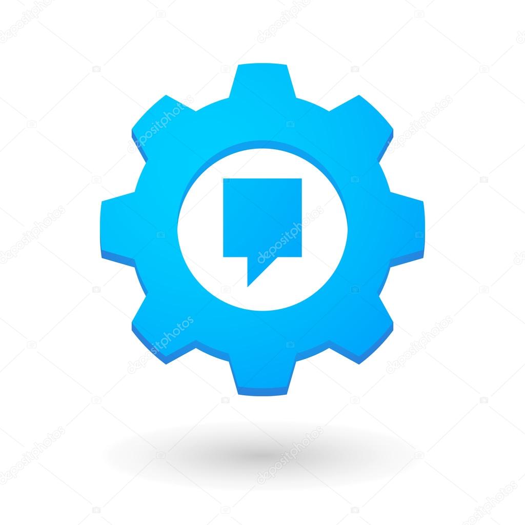 Gear icon with a tooltip