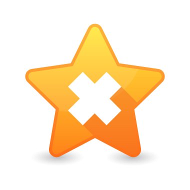 Yıldız simgesi anirritating madde işareti ile izole