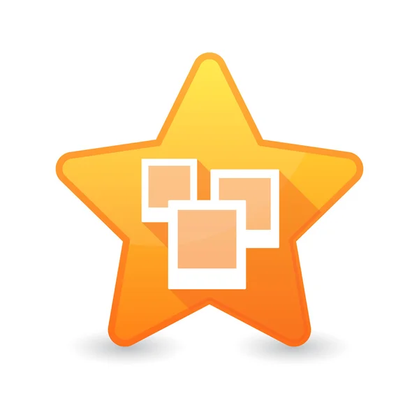 Izolované ikonu hvězdičky s partou fotografií — Stockový vektor