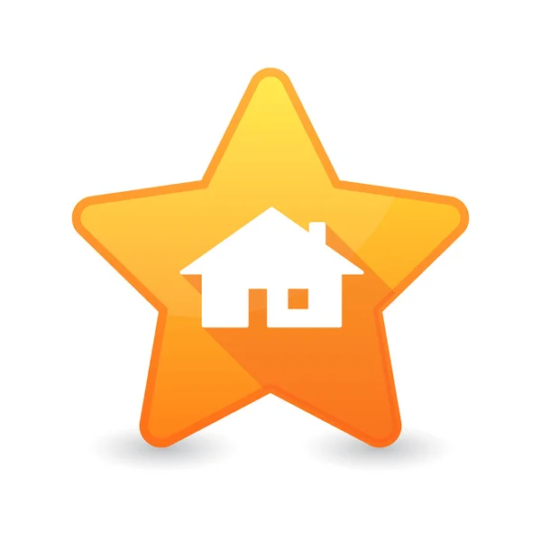 Izolované ikonu hvězdičky s domu — Stockový vektor