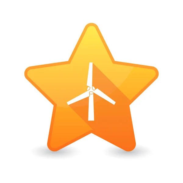 Star-Ikone mit Windgenerator — Stockvektor
