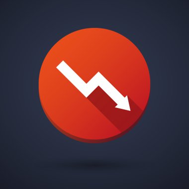 Uzun gölge yuvarlak bir grafik simgesi