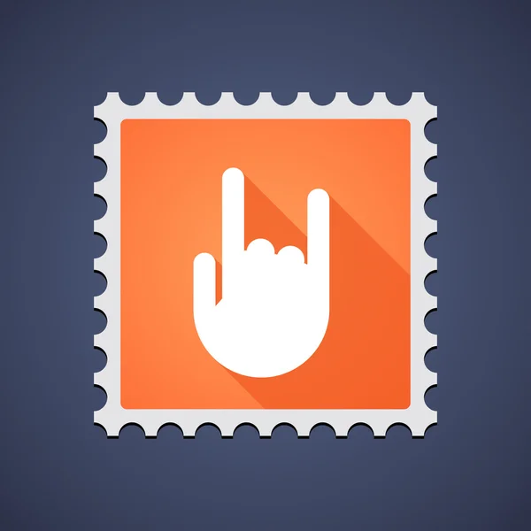 Mail stamp icon with a hand — Stock Vector