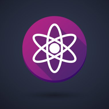 Uzun gölge simgesi ile bir atom