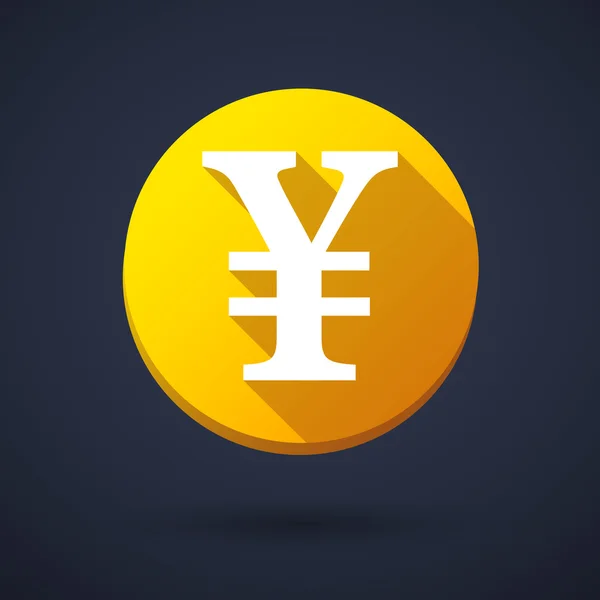 Dlouhý stín ikona se symbolem měny — Stockový vektor