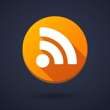 Bir rss tabela uzun gölge simgesiyle