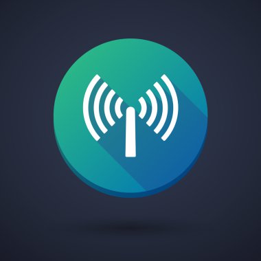 Uzun bir anten ile gölge simgesi