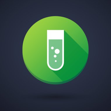 Kimyasal tüp bebek uzun gölge simgesiyle