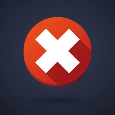 Bir anket işareti uzun gölge simgesiyle