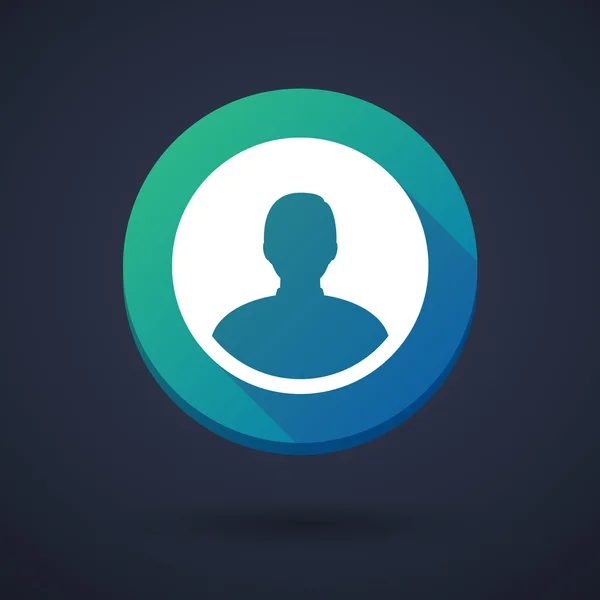 Dlouhý stín ikona s avatar — Stockový vektor