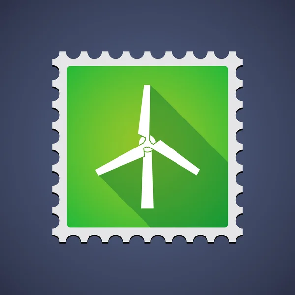 Briefmarke mit Windgenerator — Stockvektor