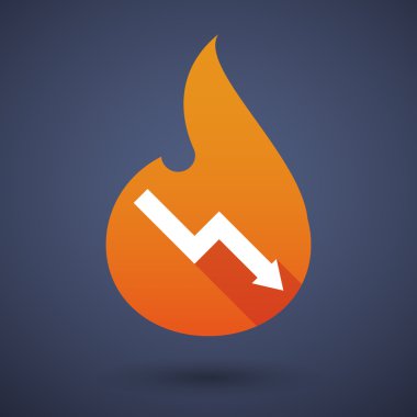 Bir grafik ile alev simgesi