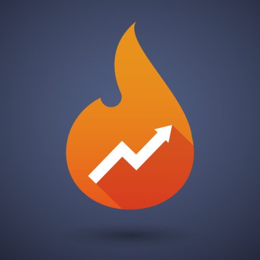 Bir grafik ile alev simgesi