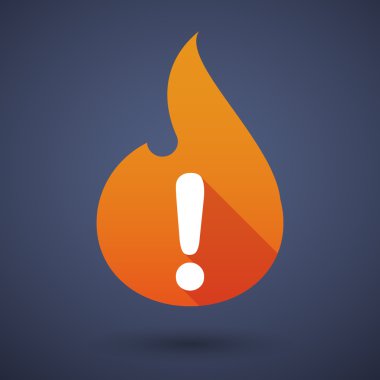 Alev simgenin yanında ünlem işareti