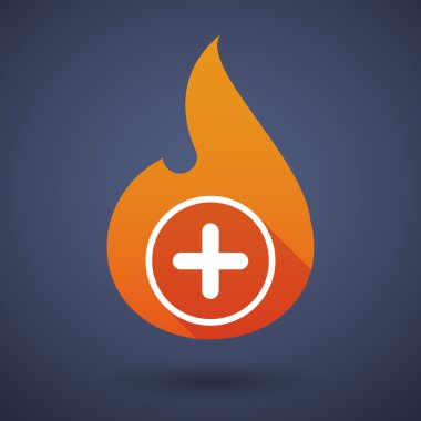 Bir miktar işareti simgesiyle alev