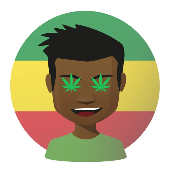 Avatar z marihuany leafs — Wektor stockowy