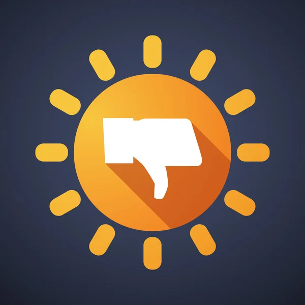 Sun icon with a hand — Stock Vector