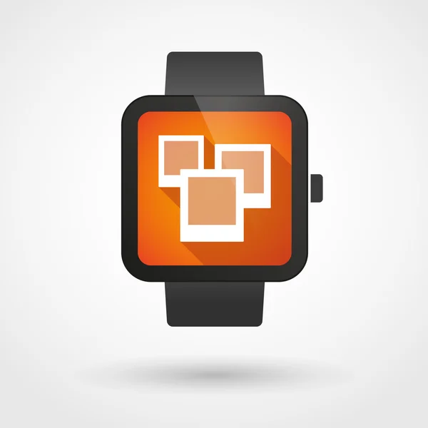 Smartwatch-Ikone mit ein paar Fotos — Stockvektor
