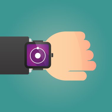 El ile bir atom görüntüleme bir akıllı saat