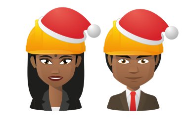 Noel Baba şapkası giyen genç Hintli