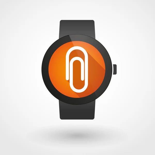 Smart Watch-klocka ikon med ett klipp — Stock vektor