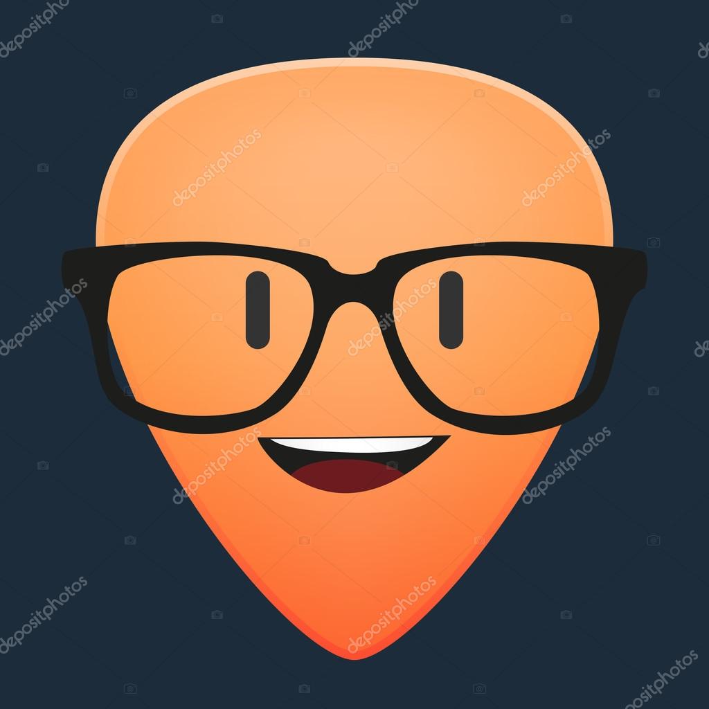 かわいいギター ピックアップめがねアバター ストックベクター C Jpgon