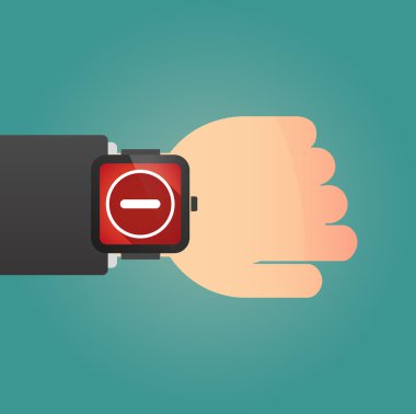 Dikkat et bir akıllı giyen bir çıkarma işareti görüntüleniyor