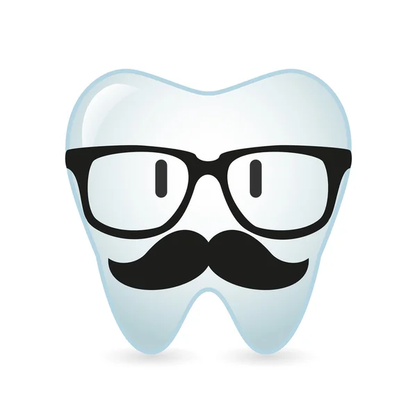 Hipster diş — Stok Vektör
