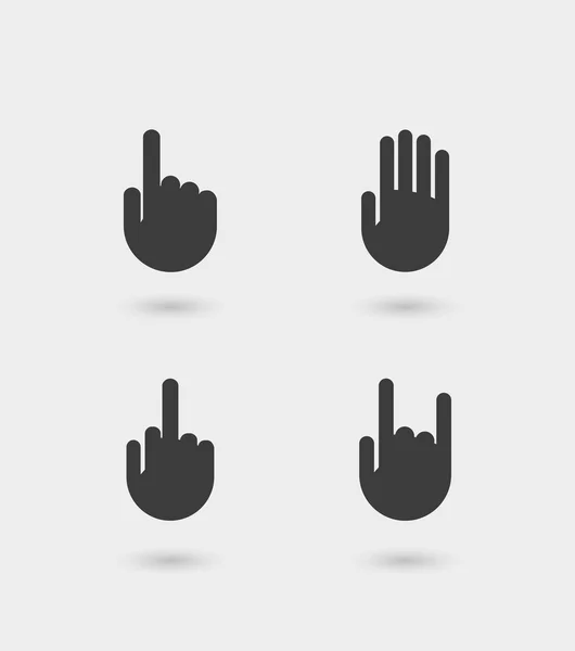 Hand  icon set — Stock Vector