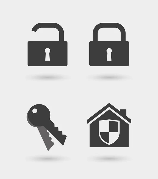 Security icon set — Stock Vector