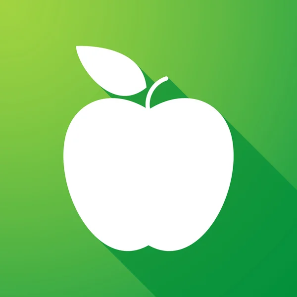 Ikona Apple dlouhý stín — Stockový vektor