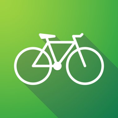 Bisiklet uzun gölge simgesi