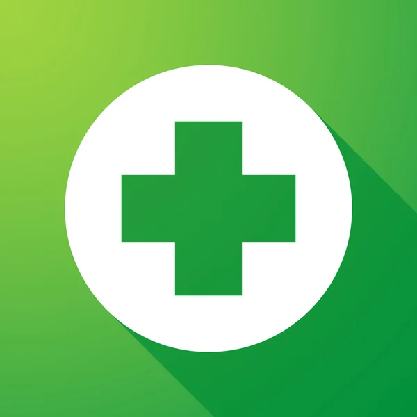 Signo de farmacia icono de sombra larga — Vector de stock