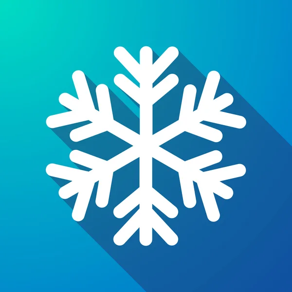 Snow flake long shadow icon — Stock Vector