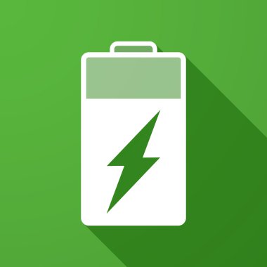 Uzun gölge simgesi bir batarya ile