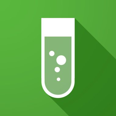 Kimyasal tüp bebek uzun gölge simgesiyle