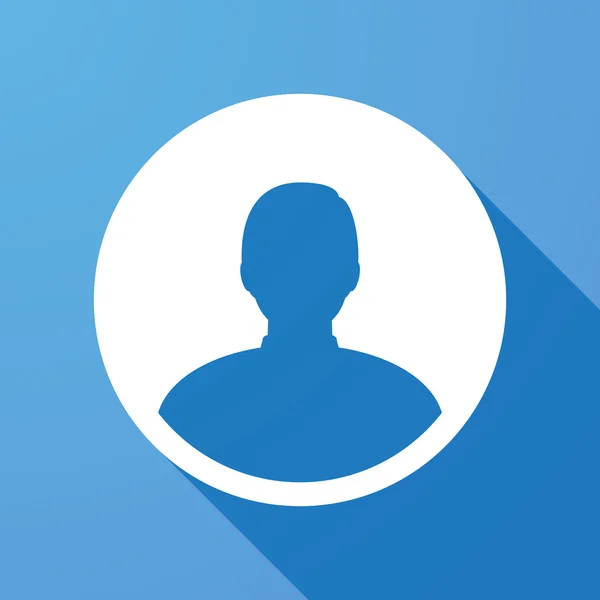 Dlouhý stín ikona s avatar — Stockový vektor