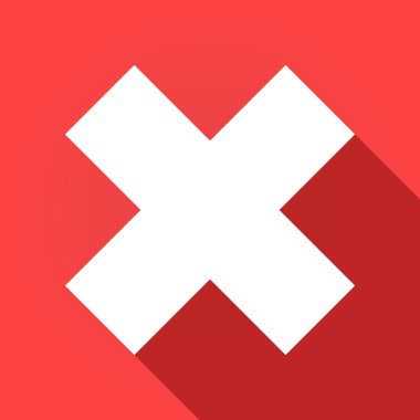 Uzun gölge simge yakın bir işareti ile