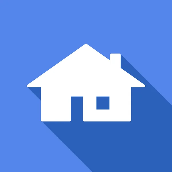 Icono de sombra larga con una casa — Vector de stock