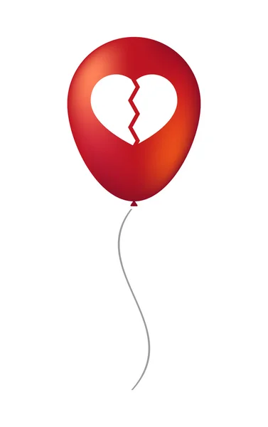 Bir kalp ile vektör balon simgesi — Stok Vektör