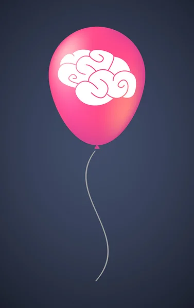 矢量气球图标与大脑 — 图库矢量图片