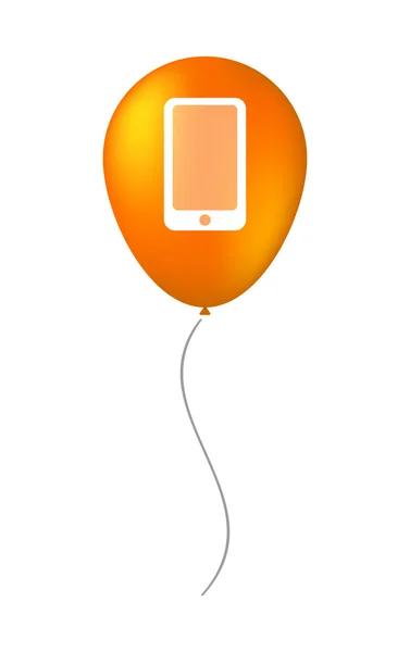 Balloon icon with a phone — Stock Vector