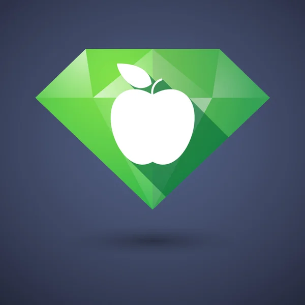 Bir elma ile baklava simgesini — Stok Vektör