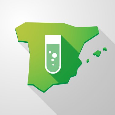 Kimyasal bir tüp ile İspanya simgesi