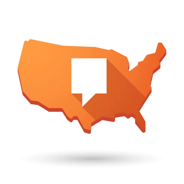 USA map icon with a tooltip — Stock Vector