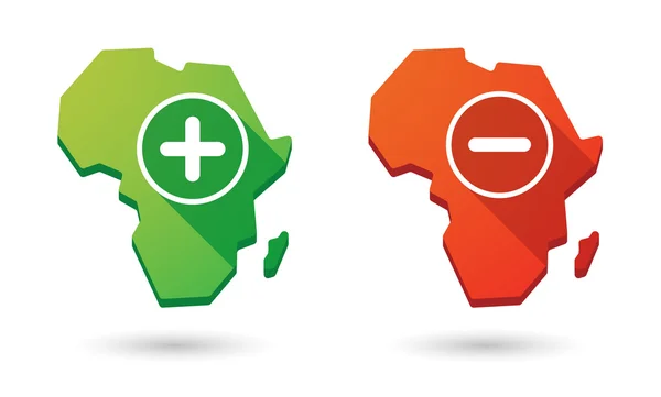 Africa continent map icon set — Stock Vector