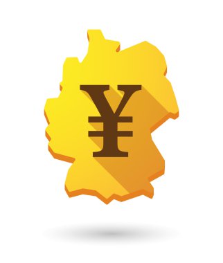 Almanya harita simgesini para birimi işaretiyle