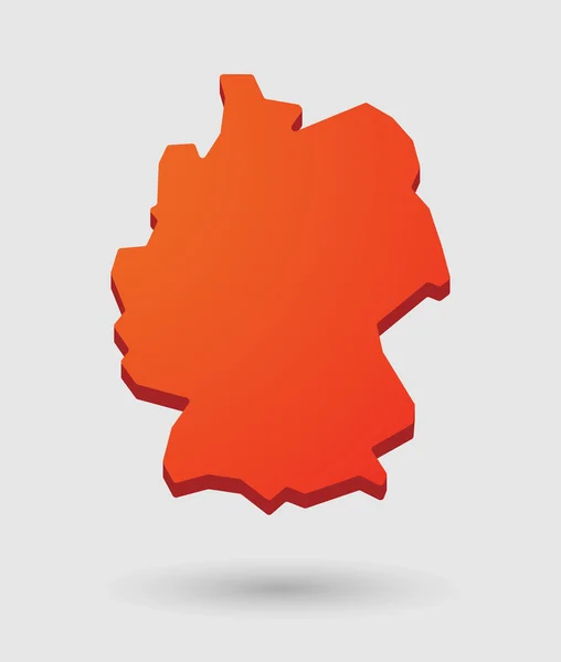 Red Germany map icon with a — Stock Vector