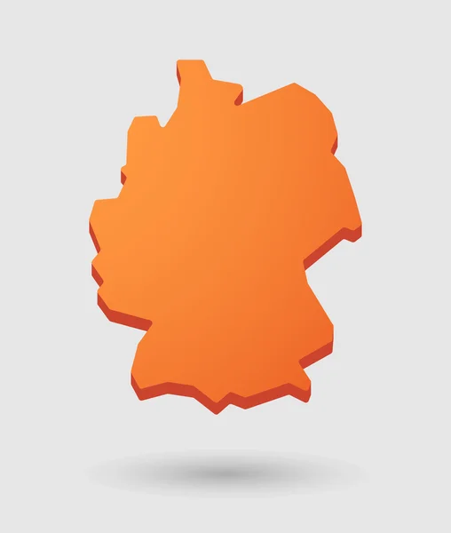 Ornage germany map icon mit einem — Stockvektor