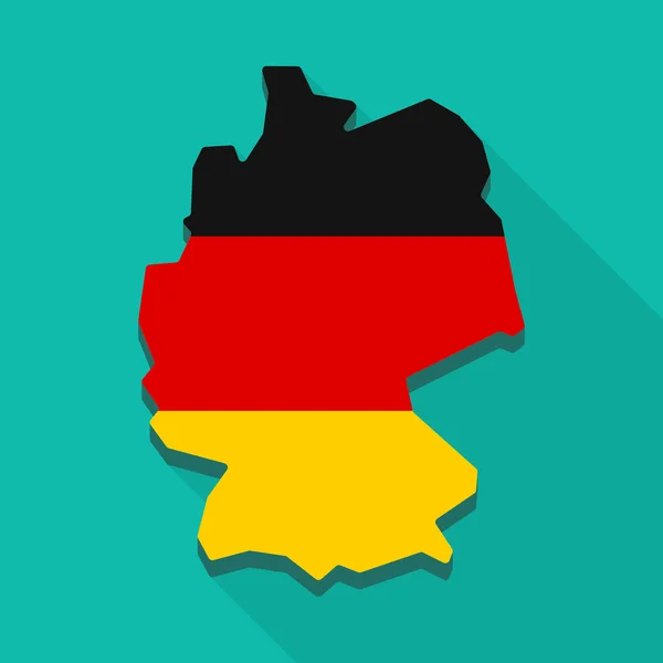 Deutschland Flagge Karte Symbol — Stockvektor